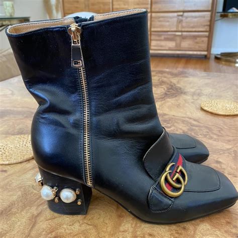 gucci ankle boots looks like foot|Gucci boots embellished.